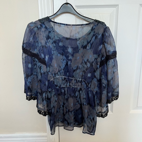 Blue Free People top / beach cover up. - Picture 2 of 4